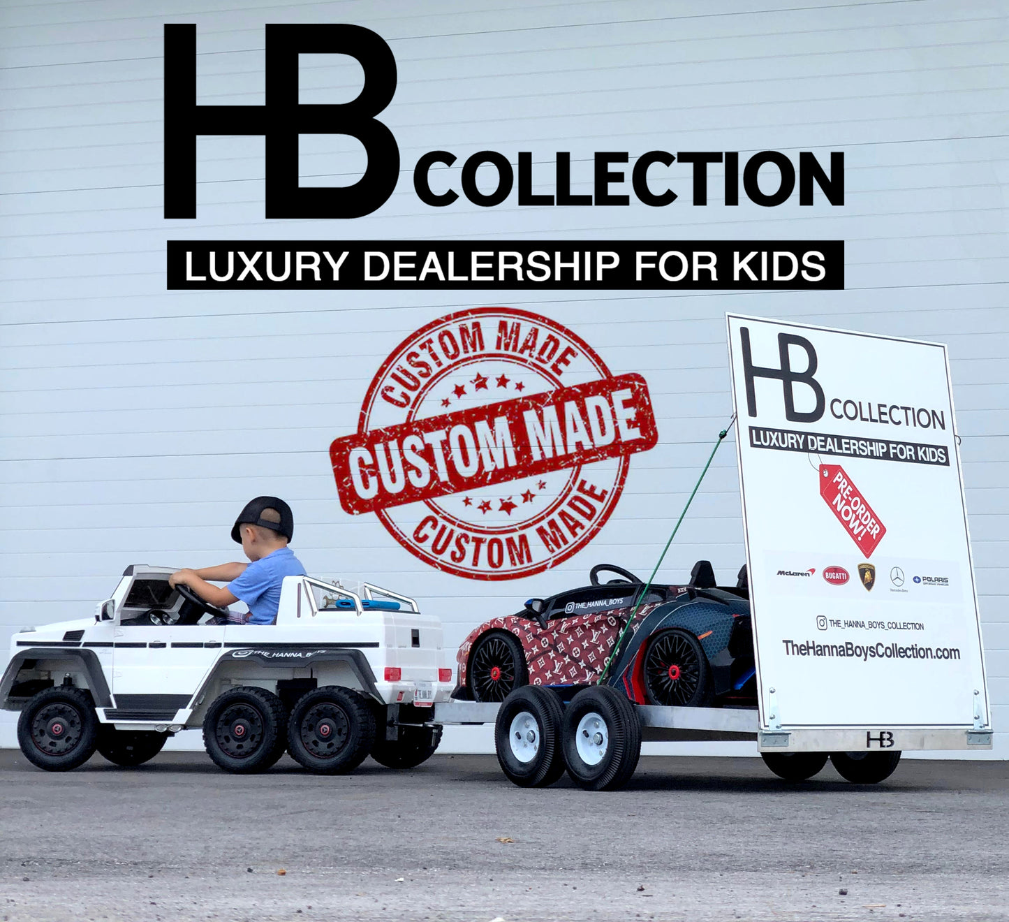 Custom Made Diamond Trailer For Ride-On Vehicles